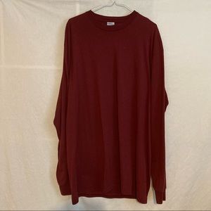 Port & Co. Burgundy long sleeve t-shirt